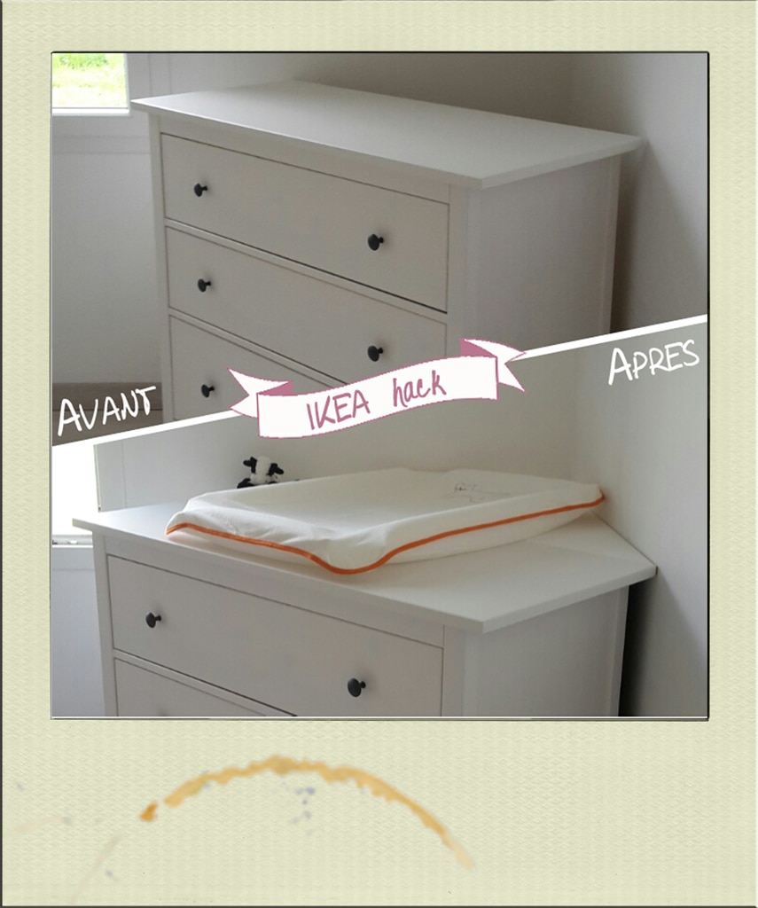 Table à langer d'angle diy (ikea hack)